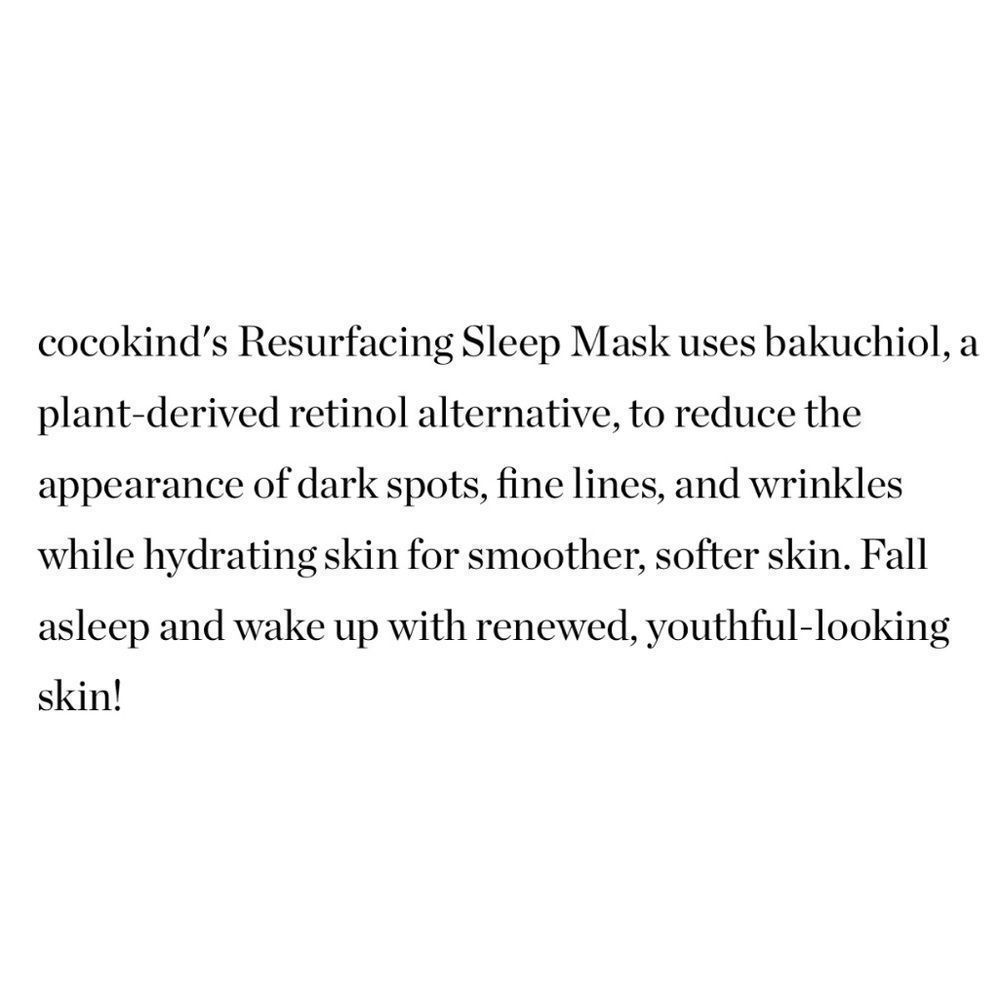 FREE💝 LAST 1! Cocokind Resurfacing Sleep Mask 🪞 NEW Full Size Retinol Alter. - Picture 3 of 5
